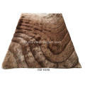 Tapis de conception de Shaggy 3D de polyester de soie